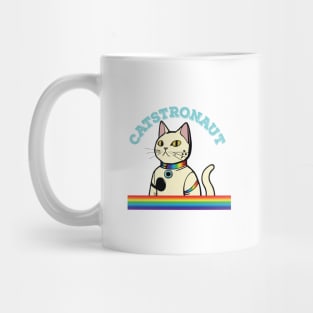 catstronaut cat being serious Mug